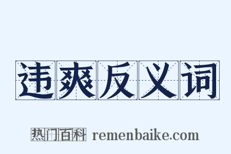 违爽反义词是什么意思的图片